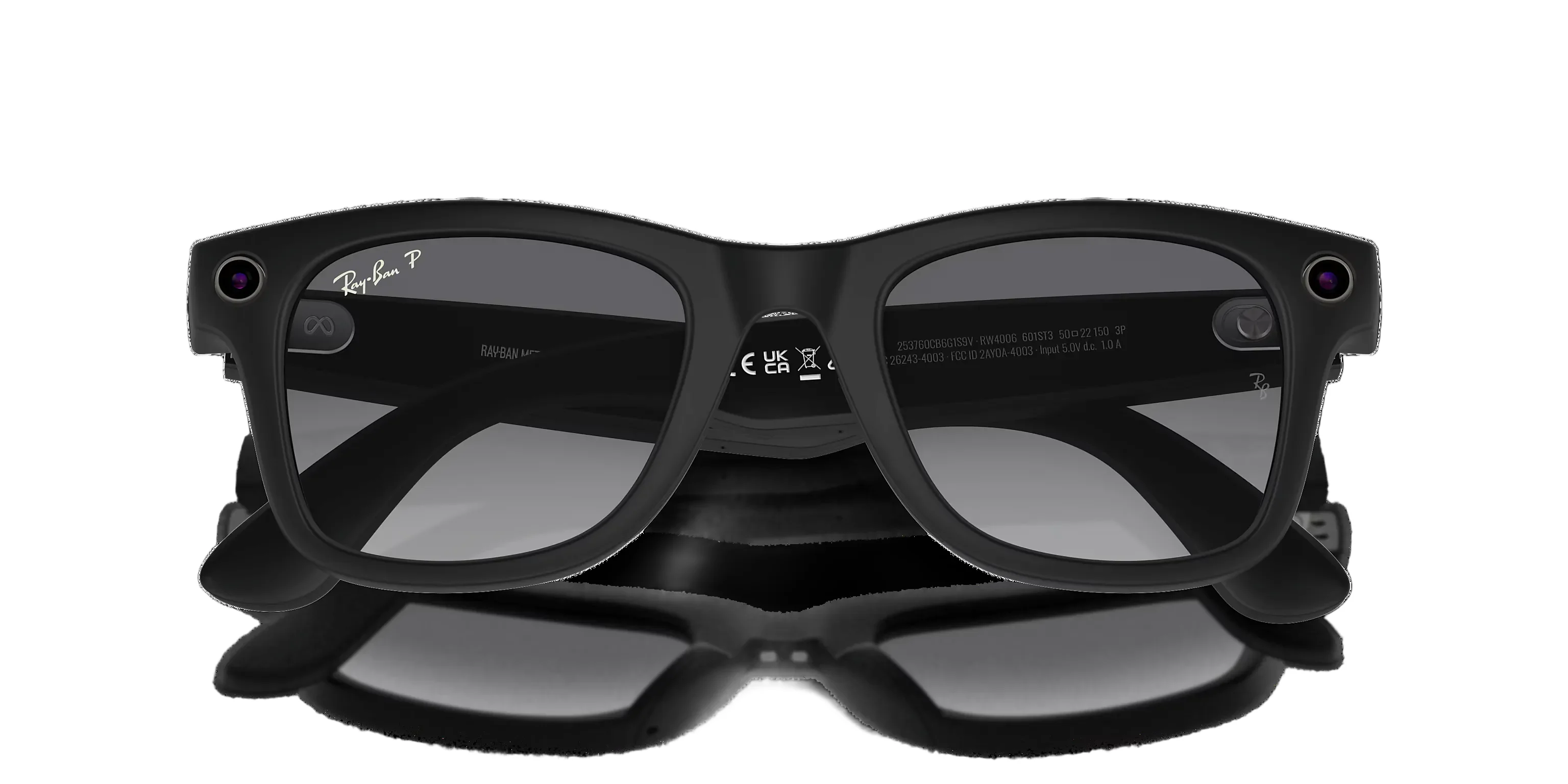 Ray-Ban Meta Wayfarer Sunglasses - Graphite RW4006 - 50mm - Image 2