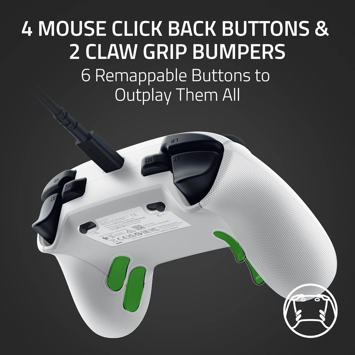 Razer Wolverine V3 Tournament Ed. for Xbox X|S & PC - White - Image 3