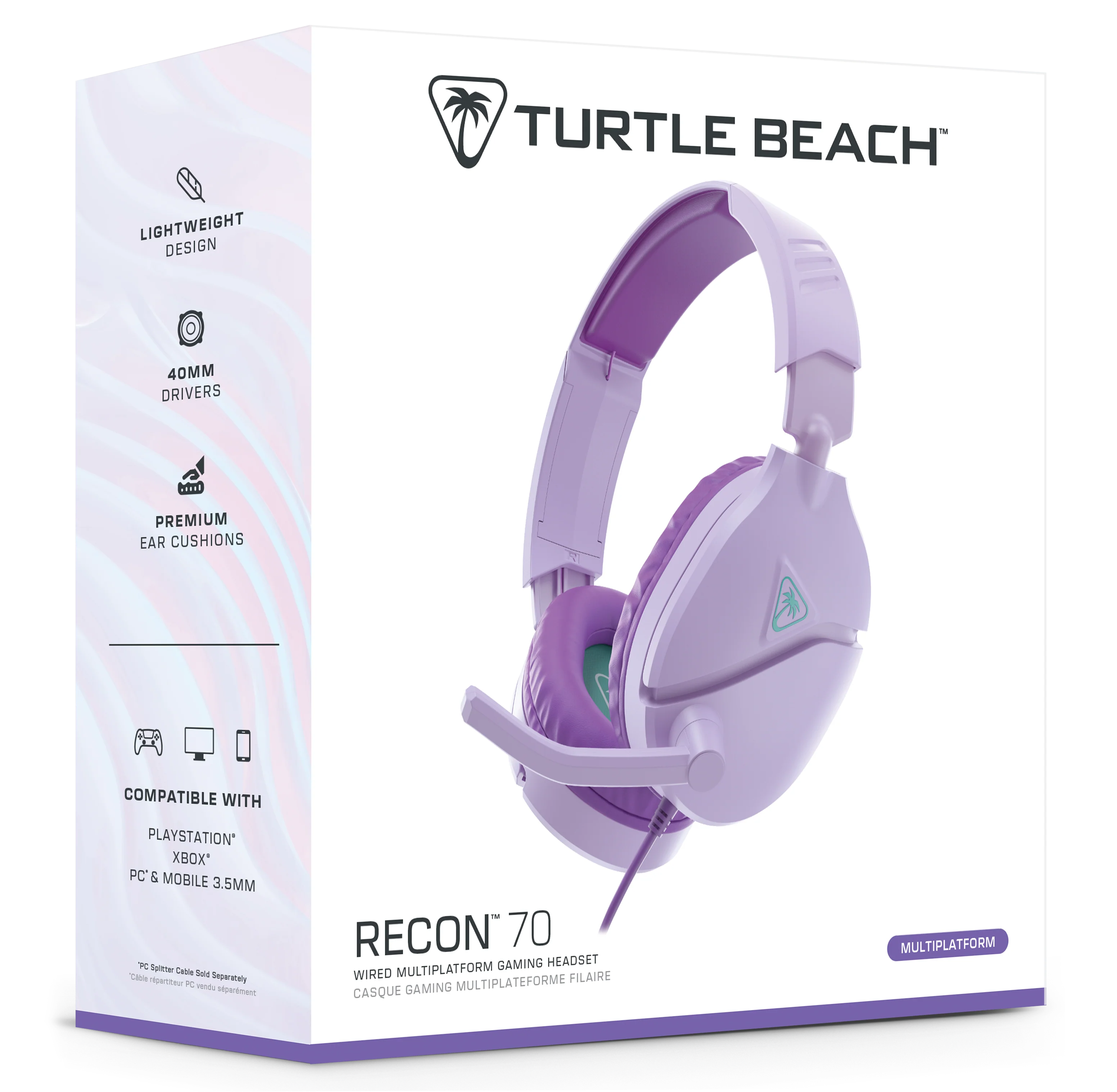Turtle Beach Recon 70 Lavender Gaming Headset - Image 2